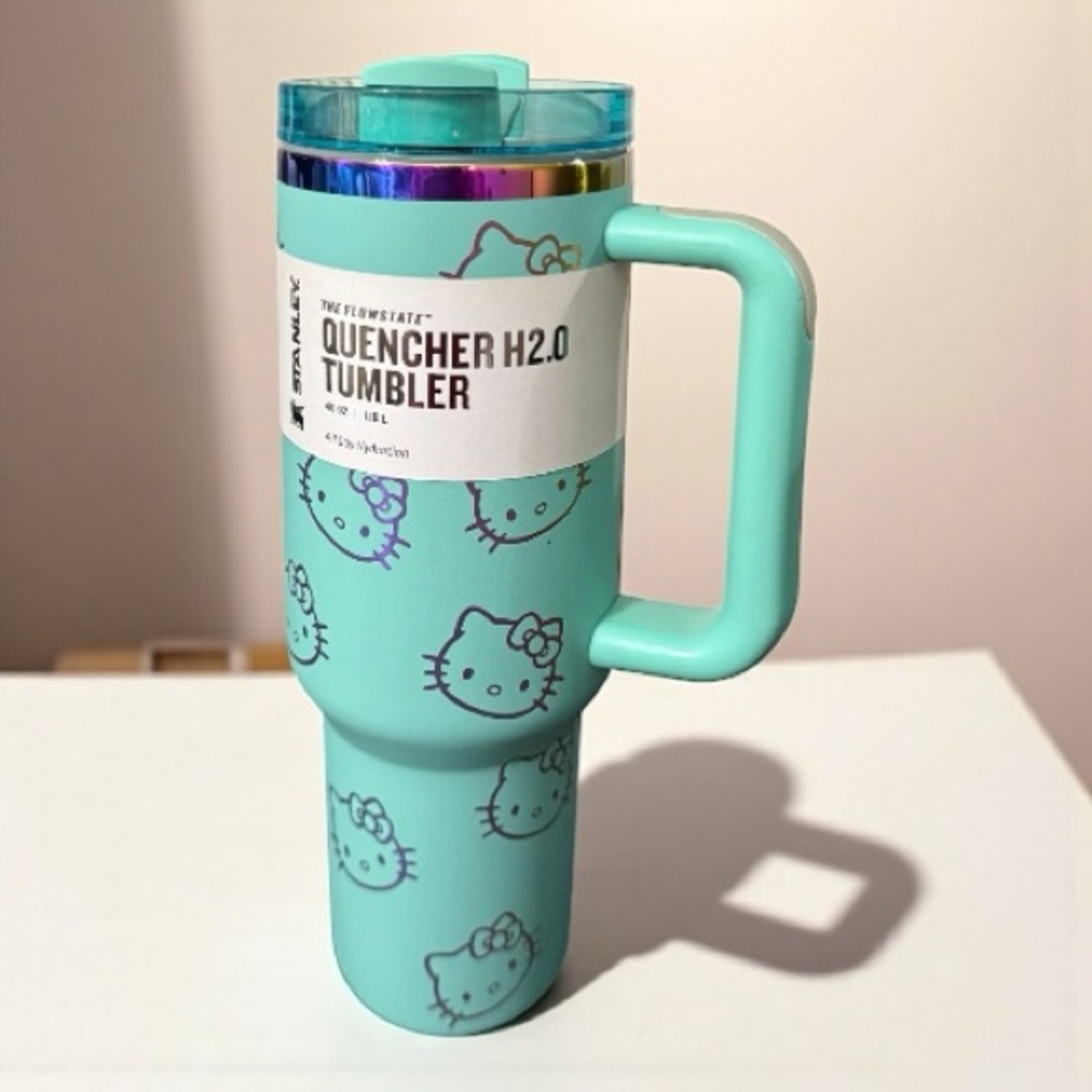 Stanley 40oz Unique Color-way Tumbler with Hello Kitty Pattern